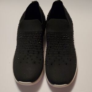 Kenneth Cole Reaction Cameron Jewel Jogger Black Slip-On Sneaker Women's Size 8